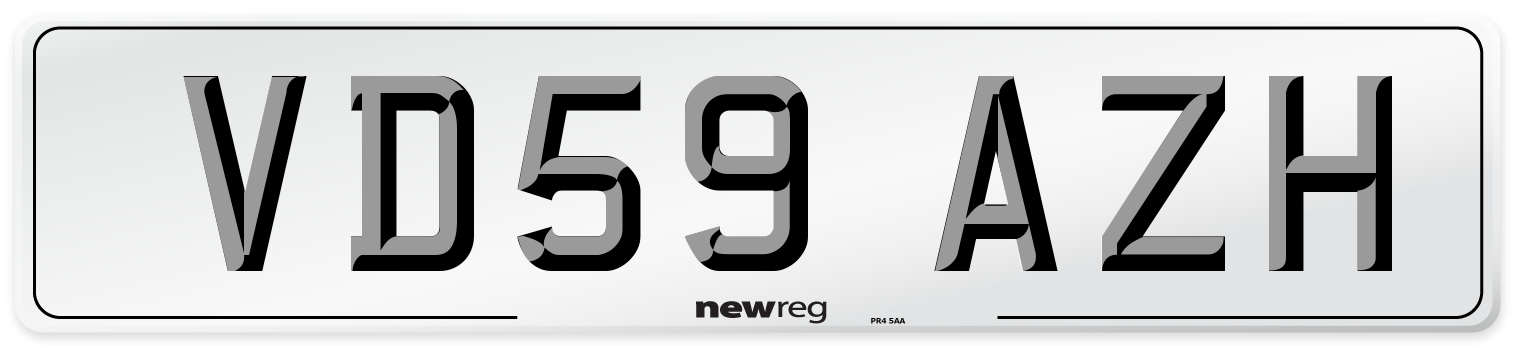 VD59 AZH Number Plate from New Reg